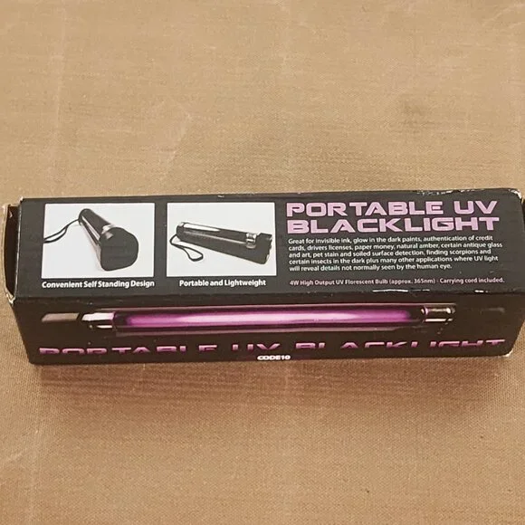 Arachnid Portable Lightweight Self Standing 4W Battery Operated UV Blacklight - Picture 5 of 16